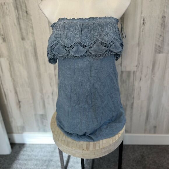 Blue denim dress - Picture 1 of 6